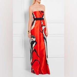 Solace London Hannah printed twill gown
